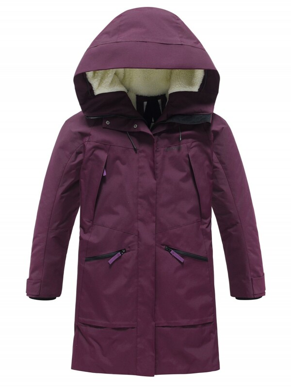 Парка зимняя женская с капюшоном бордового цвета 9538-1Bo