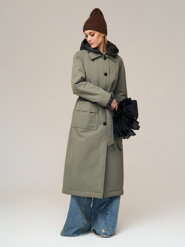 Плащ утепленный