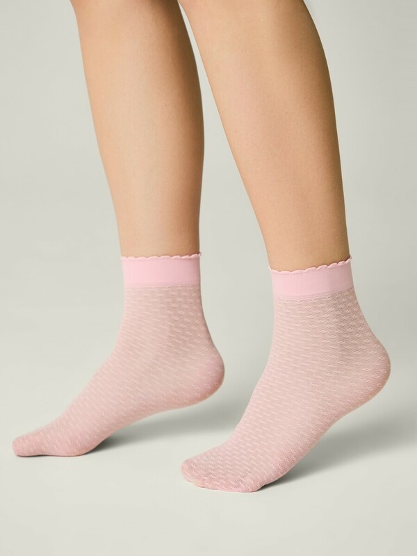 CONTE Тонкие носки с ажурным геометрическим рисунком JULIA