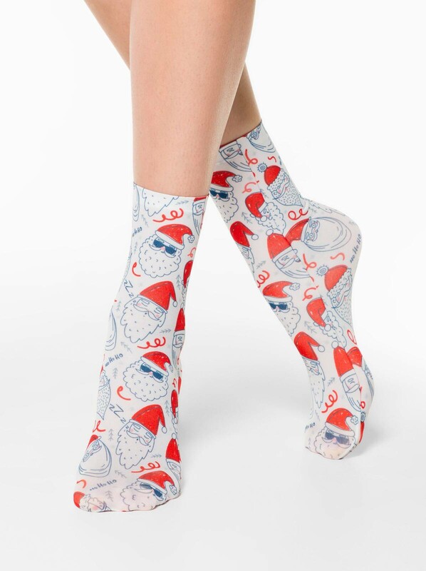 Носки женские CONTE Носки с новогодними рисунками FANTASY 70