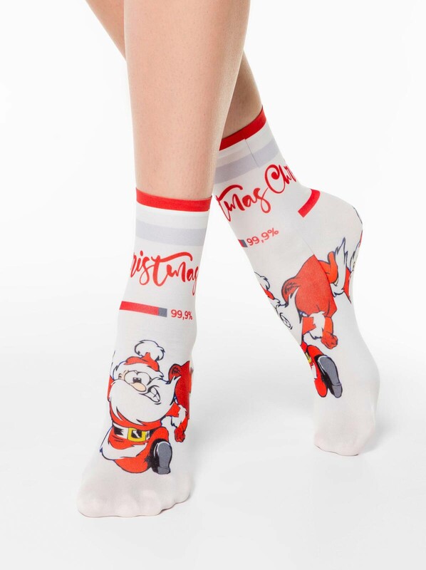 Носки женские CONTE Носки с новогодними рисунками FANTASY 70