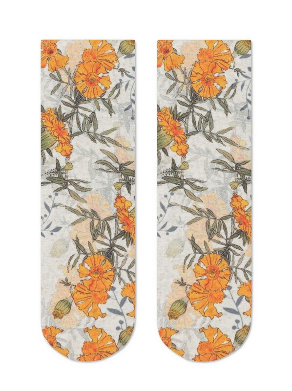 Носки женские CONTE FANTASY Носки с принтом из смесовой пряжи с хлопком и льном