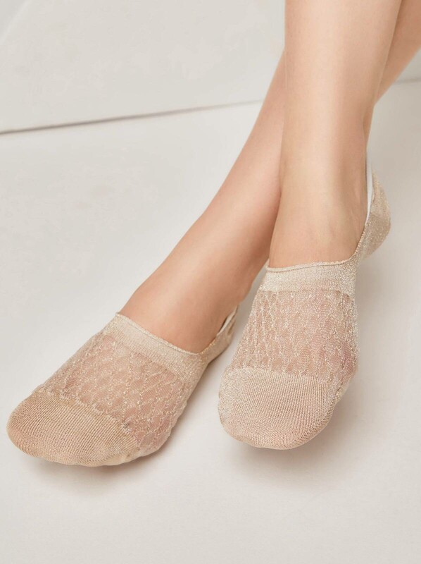 Носки женские CONTE Подследники из вискозы с люрексом