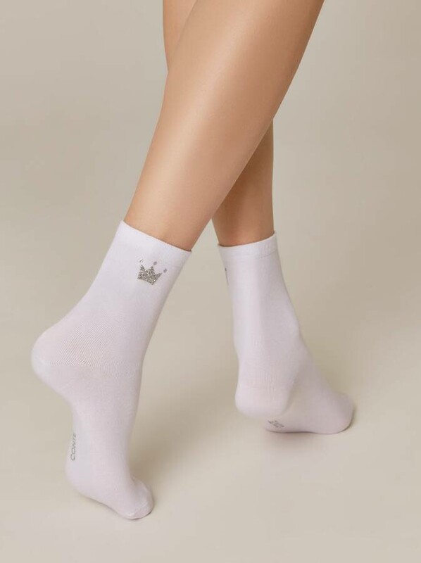 Носки женские CONTE Носки из хлопка с сияющим рисунком "Queen"