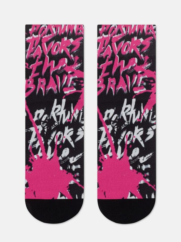 Полиамидные CONTE FANTASY Плотные носки с черным мыском и рисунком «Fortune»