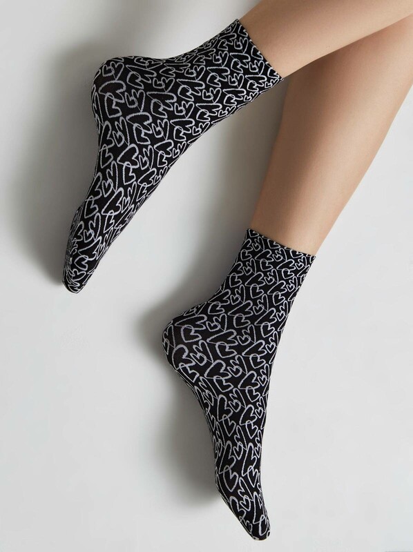 Полиамидные CONTE FANTASY Плотные носки с рисунками«Love»